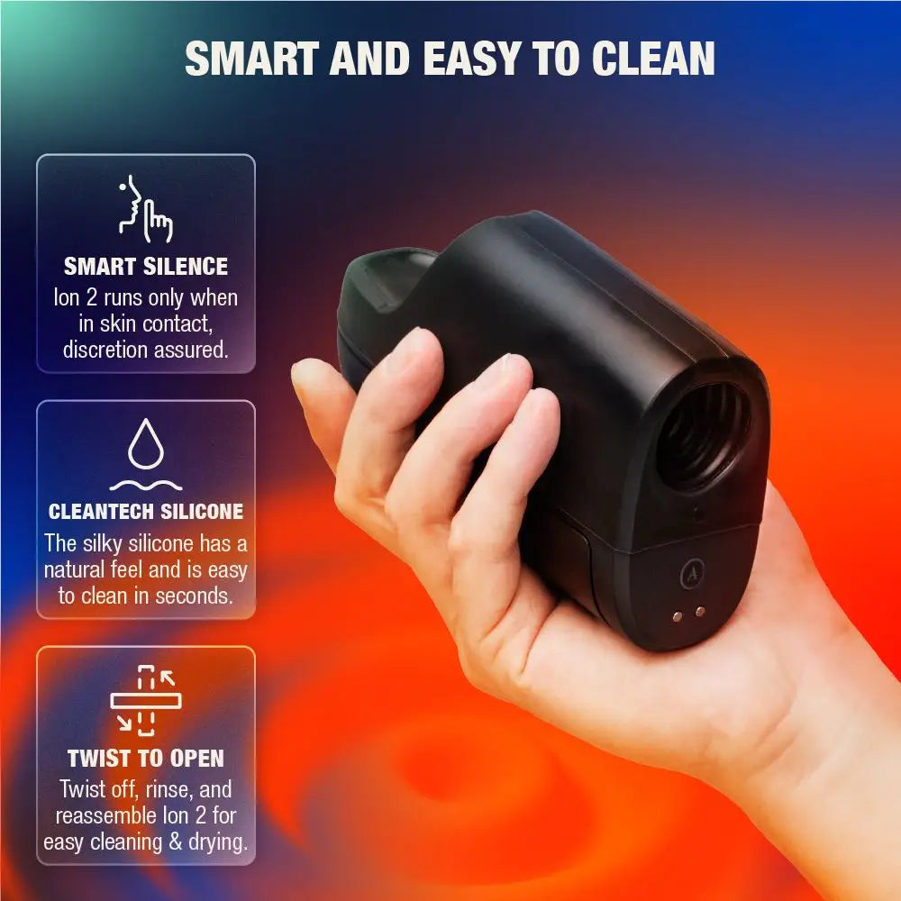 Arcwave Ion 2 Suction Stroker with Pleasure Air Black Masturbator