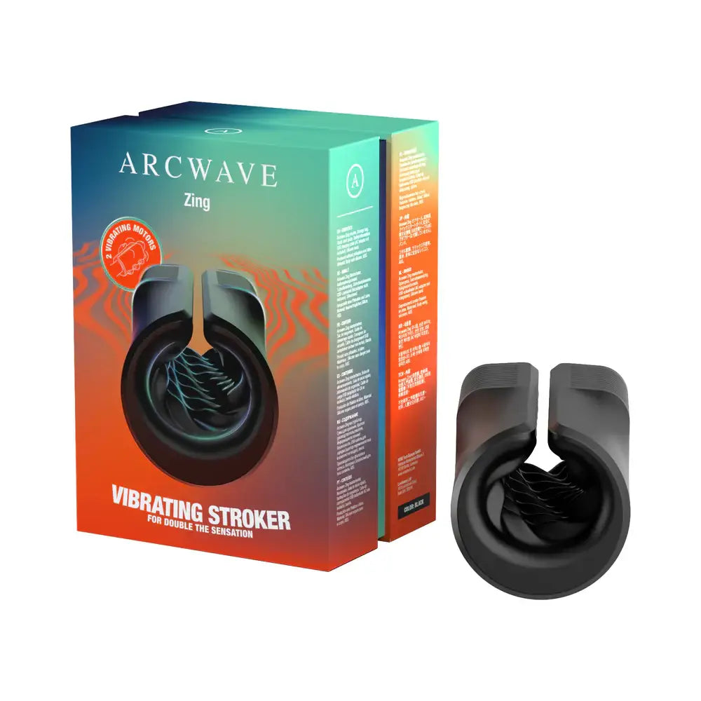 Arcwave Zing Vibrating Stroker Black Masturbator