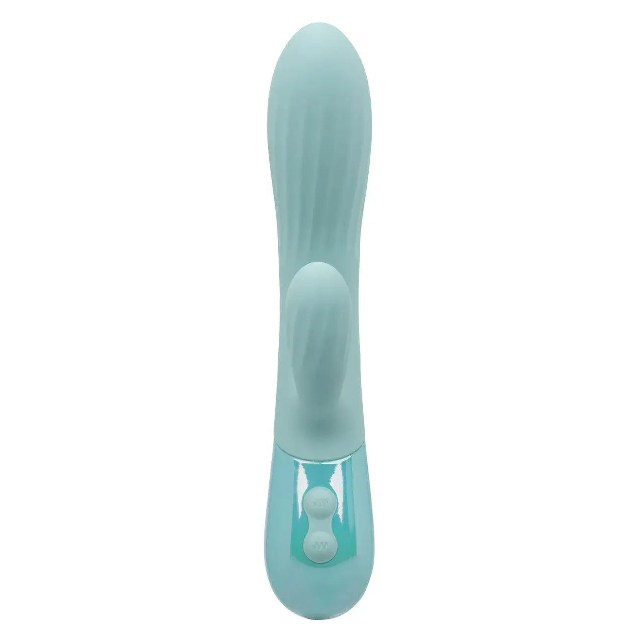 Light Blue Aura™ Dual Ripple Rabbit Vibrator