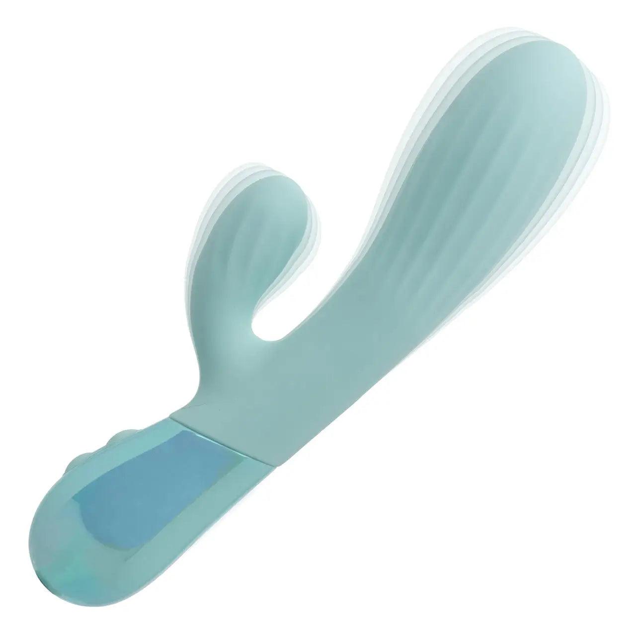 Light Blue Aura™ Dual Ripple Rabbit Vibrator