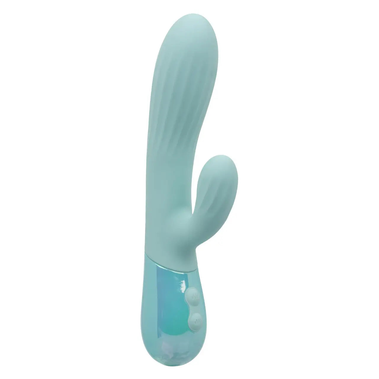 Light Blue Aura™ Dual Ripple Rabbit Vibrator