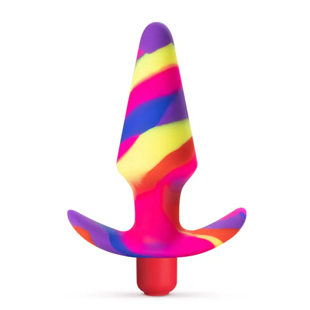 Avant Free Spirit Vibrating Plug - Rainbow - Butt