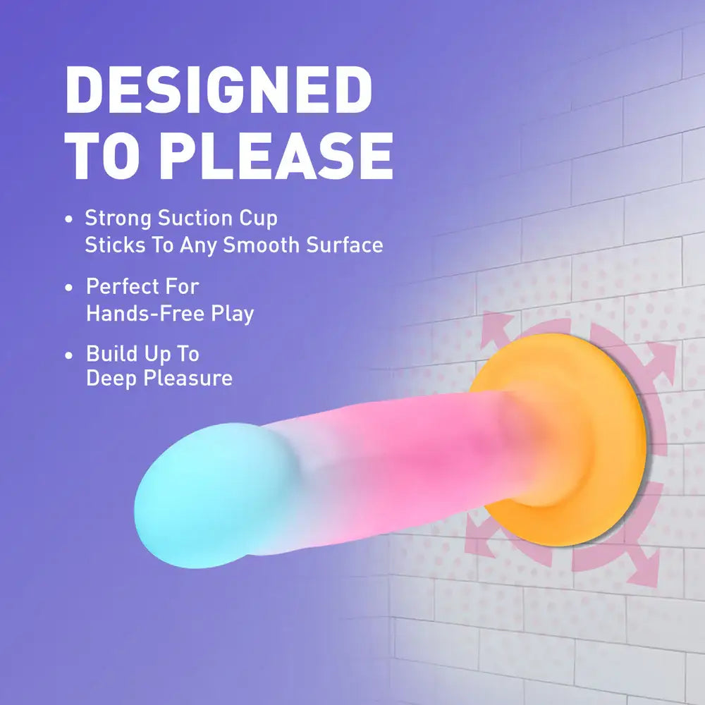 Avant Golden Dawn Silicone Dildo - Pastel Rainbow