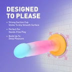 Avant Golden Dawn Silicone Dildo - Pastel Rainbow