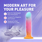 Avant Golden Dawn Silicone Dildo - Pastel Rainbow