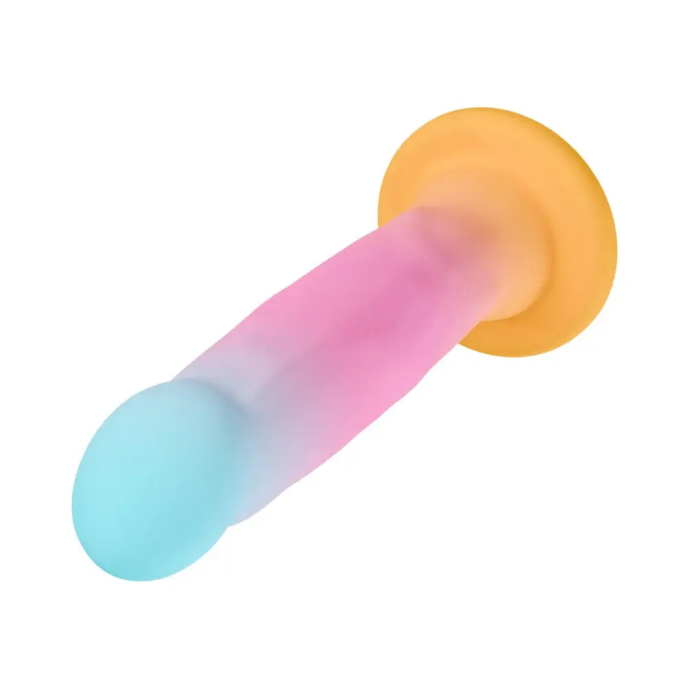 Avant Golden Dawn Silicone Dildo - Pastel Rainbow