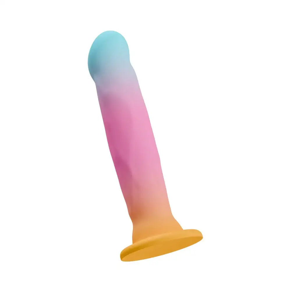 Avant Golden Dawn Silicone Dildo - Pastel Rainbow