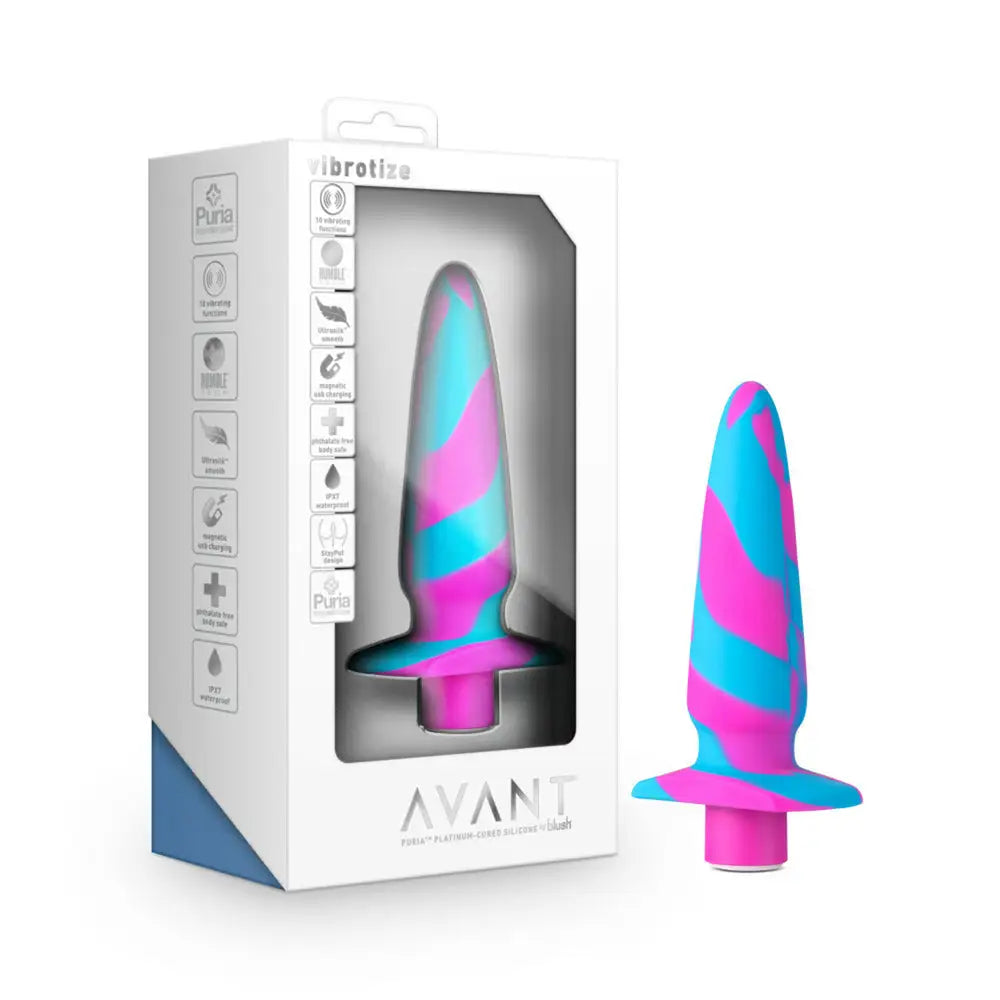 Avant Vibrotize Rechargeable Vibrating Butt Plug - Fuchsia