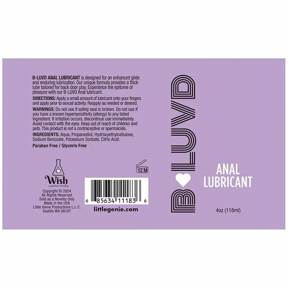 B - Luvd Water - Based Anal Lubricant - Rolik®