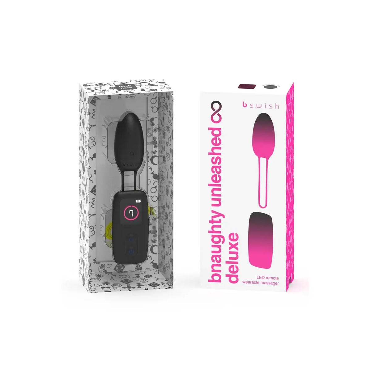 B Swish Bnaughty Premium Unleashed - Remote Control Bullet Vibrator with LED Black