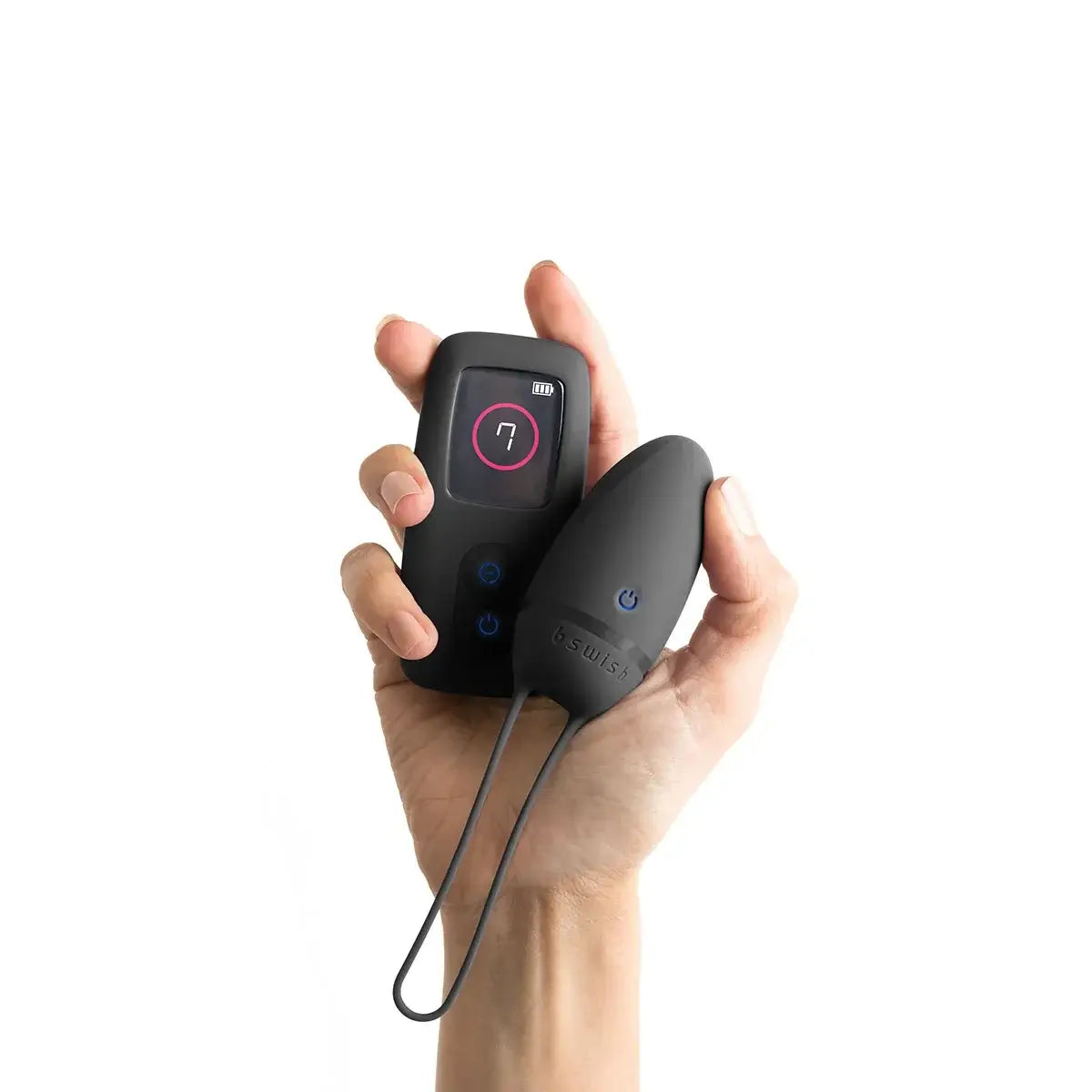 B Swish Bnaughty Premium Unleashed - Remote Control Bullet Vibrator with LED Black