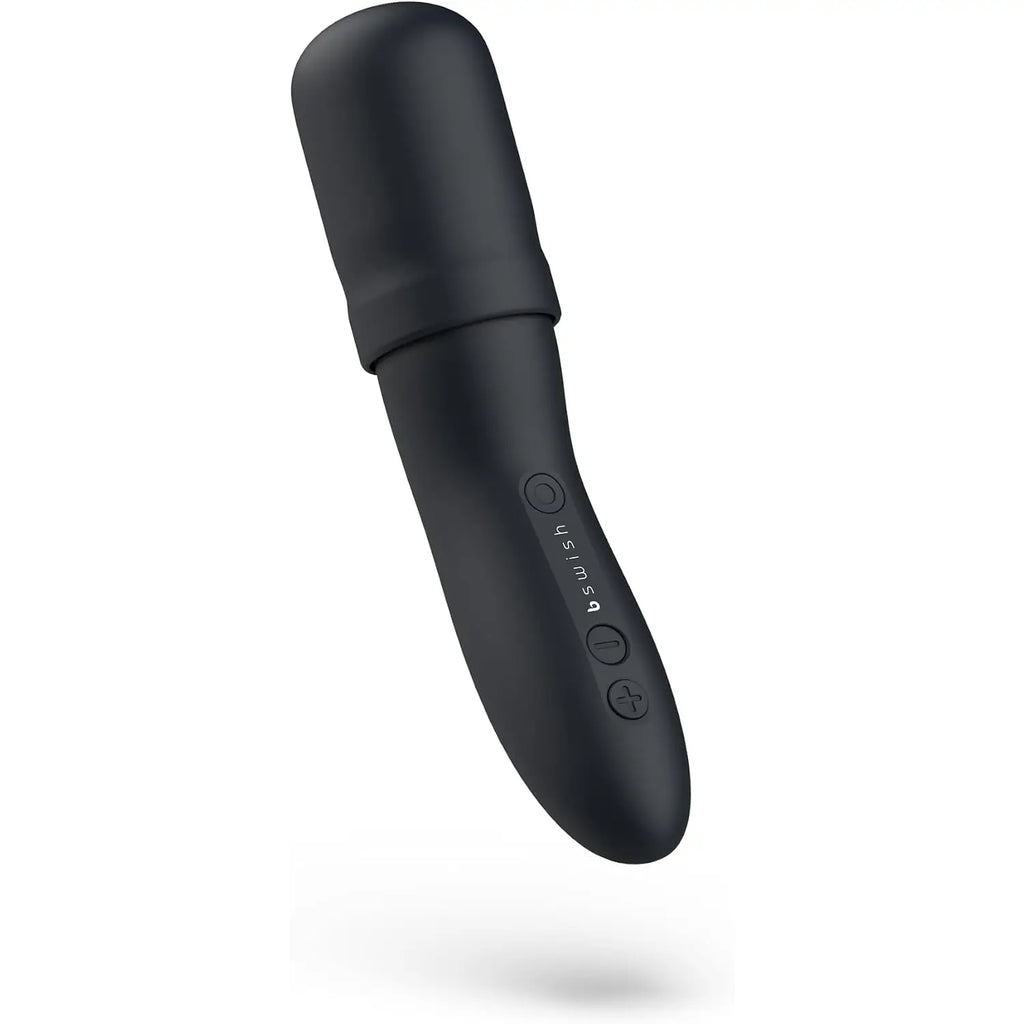 B Swish Bthrilled Premium Wand Vibrator - Flexible Neck Travel-Size Massager Black
