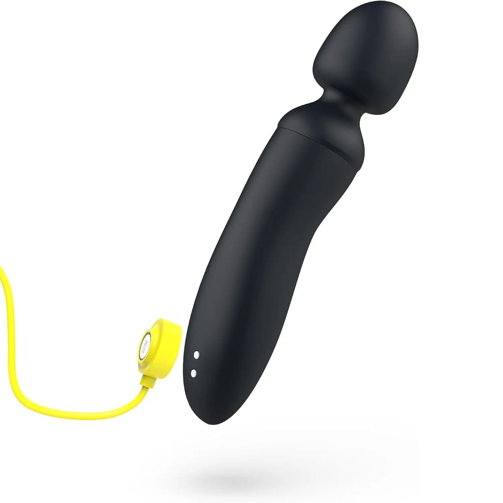 B Swish Bthrilled Premium Wand Vibrator - Flexible Neck Travel-Size Massager Black