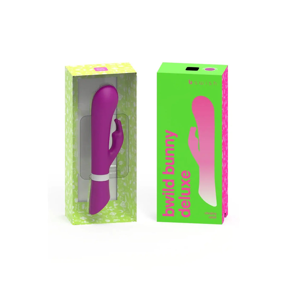 B Swish Bwild Deluxe Bunny Vibrator - Dual Motor Waterproof Rabbit with 6 Functions Magenta