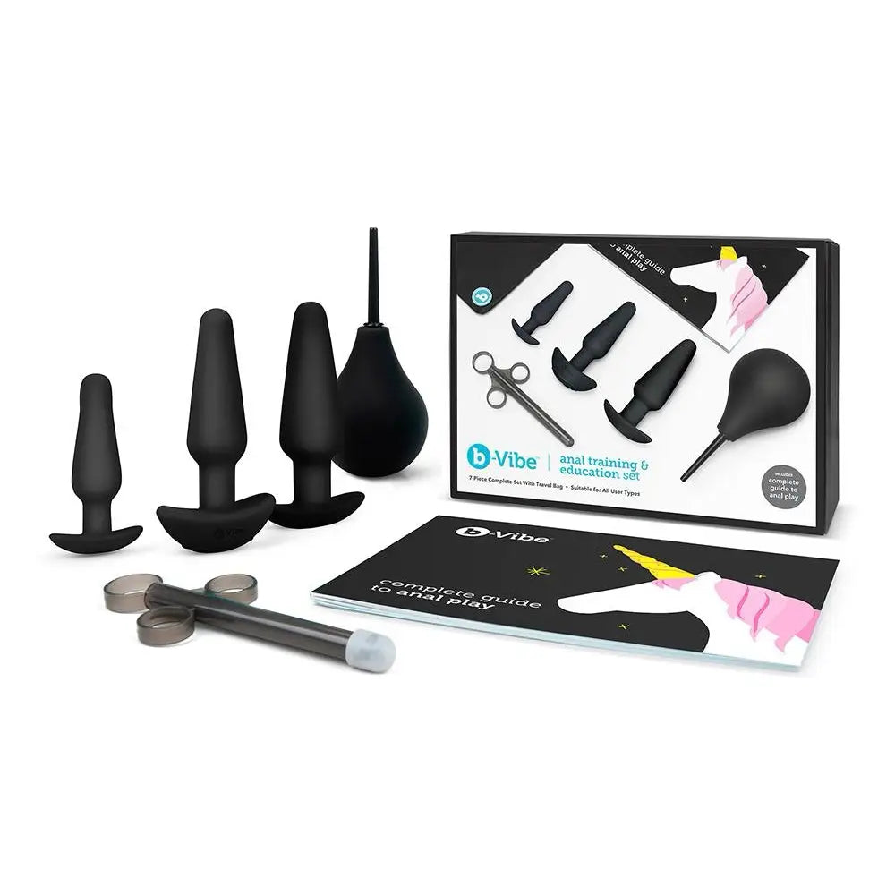 b-Vibe™ 7 Piece Anal Training & Education Set - Black - Butt Plug