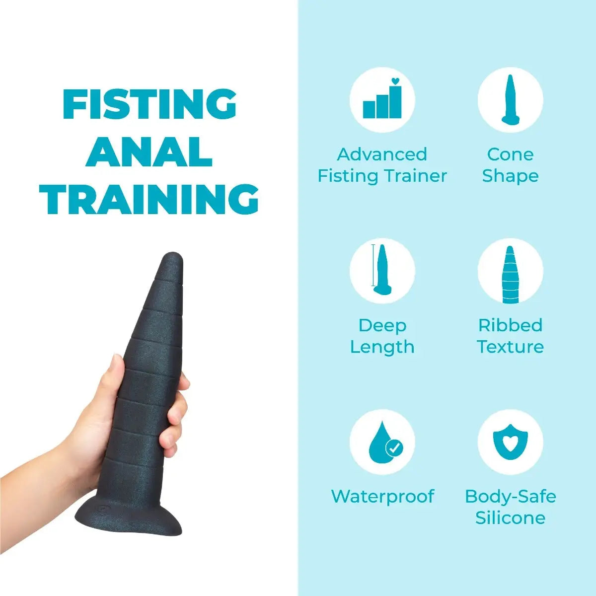 B-Vibe™ 9’’ Anal Fisting Trainer Black
