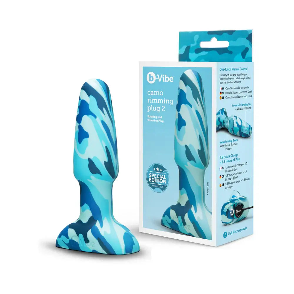 B-Vibe™ Blue Camo Rimming Plug 2
