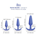 B-Vibe™ Butties Beginner Booty Bundle Anal Training Set Blue