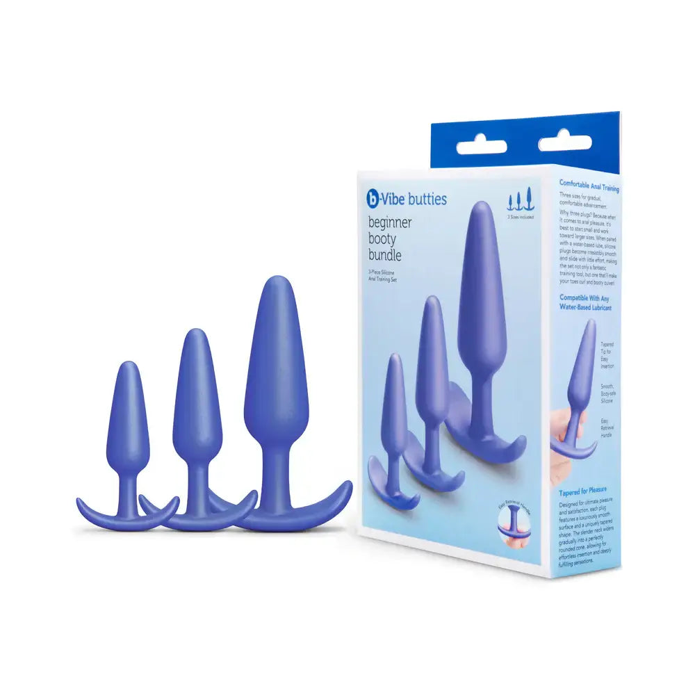 B-Vibe™ Butties Beginner Booty Bundle Anal Training Set Blue