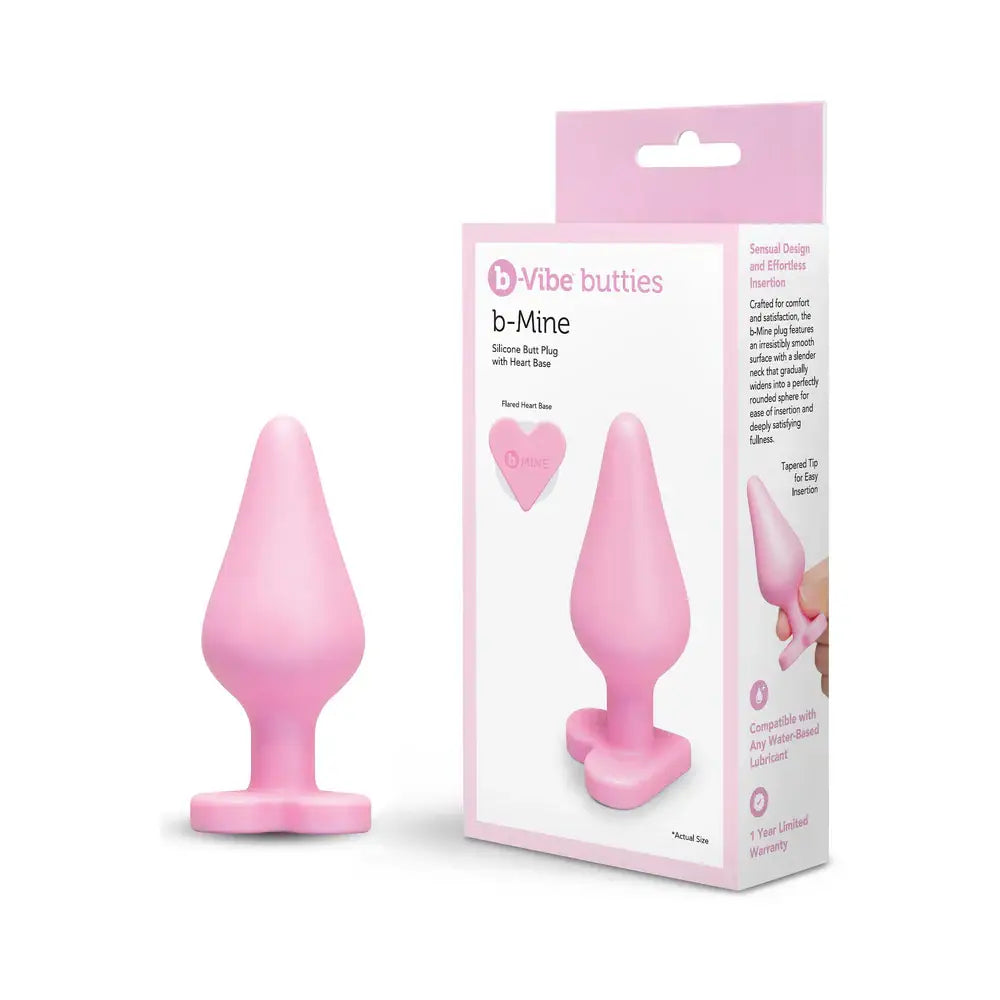 B-Vibe™ Butties B-Mine Silicone Butt Plug Pink