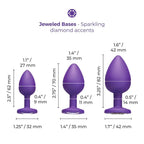 B-Vibe™ Jewel Butties Bundle 3-Piece Anal Training Set Purple