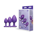 B-Vibe™ Jewel Butties Bundle 3-Piece Anal Training Set Purple