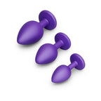 B-Vibe™ Jewel Butties Bundle 3-Piece Anal Training Set Purple