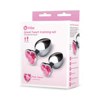 b-Vibe™ Jewel Heart Metal Butt Plug Training Set - Rolik®