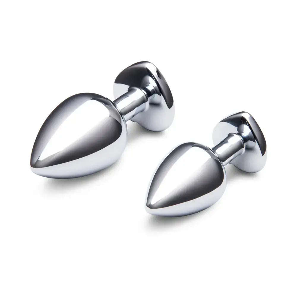 b-Vibe™ Jewel Heart Metal Butt Plug Training Set - Rolik®