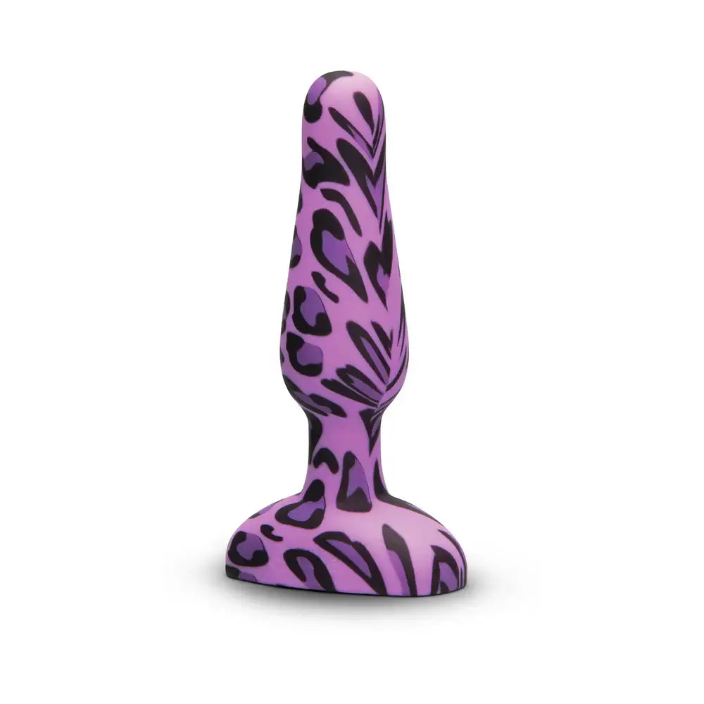 B-Vibe™ Leopard Novice Vibrating Butt Plug Purple