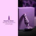 B-Vibe™ Leopard Novice Vibrating Butt Plug Purple