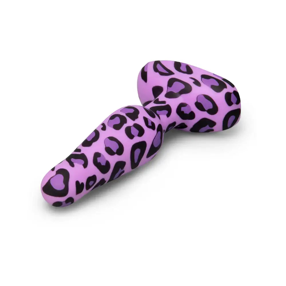 B-Vibe™ Leopard Novice Vibrating Butt Plug Purple