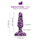 B-Vibe™ Leopard Novice Vibrating Butt Plug Purple