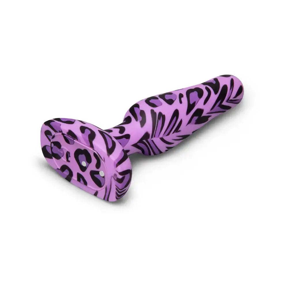 B-Vibe™ Leopard Novice Vibrating Butt Plug Purple