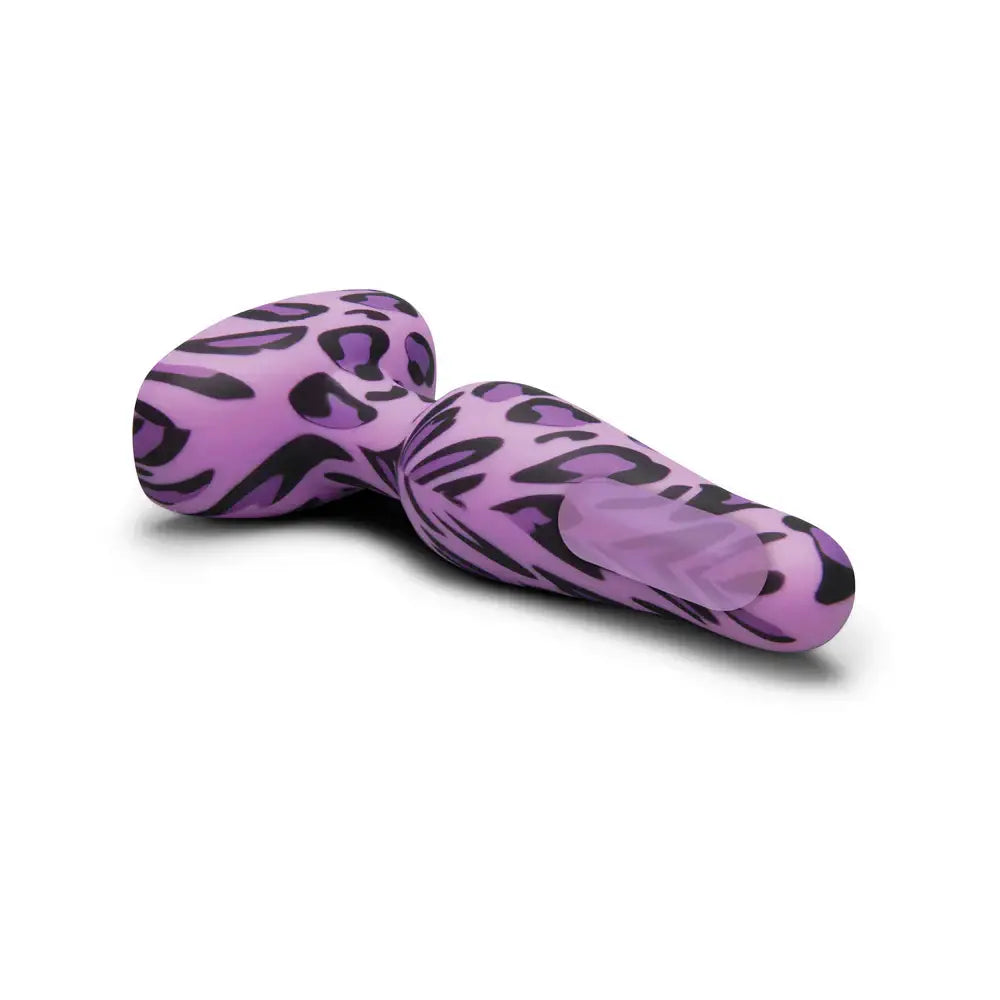 B-Vibe™ Leopard Novice Vibrating Butt Plug Purple
