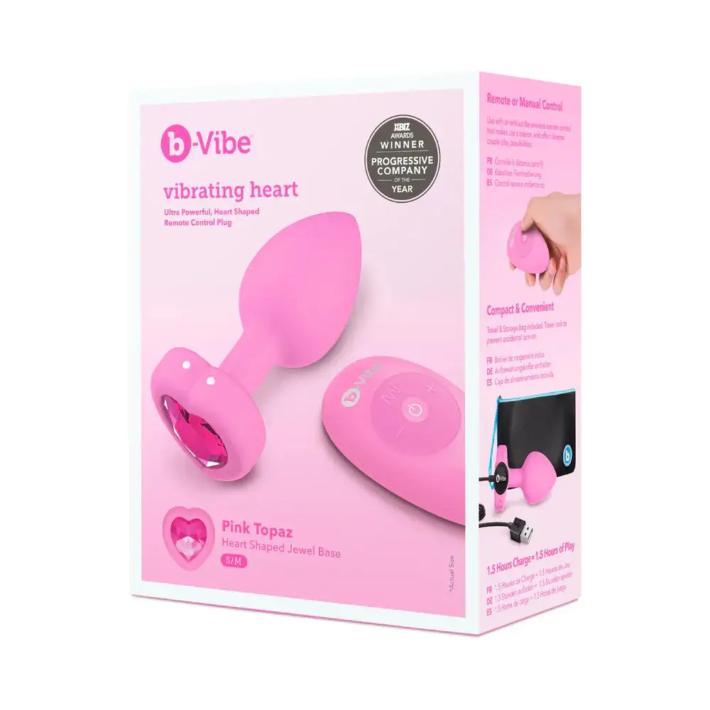B - Vibe™ Vibrating Heart Plug Small/Medium - Rolik®