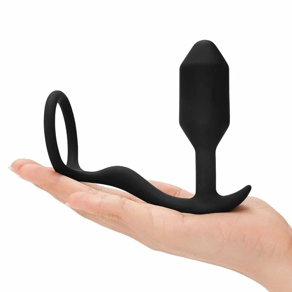 B - Vibe™ Snug & Tug Weighted Silicone Plug and C - Ring - Rolik®