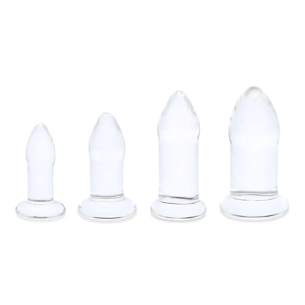 B - Vibe™ 4 - Piece Glass Anal Dilators Set - Rolik®