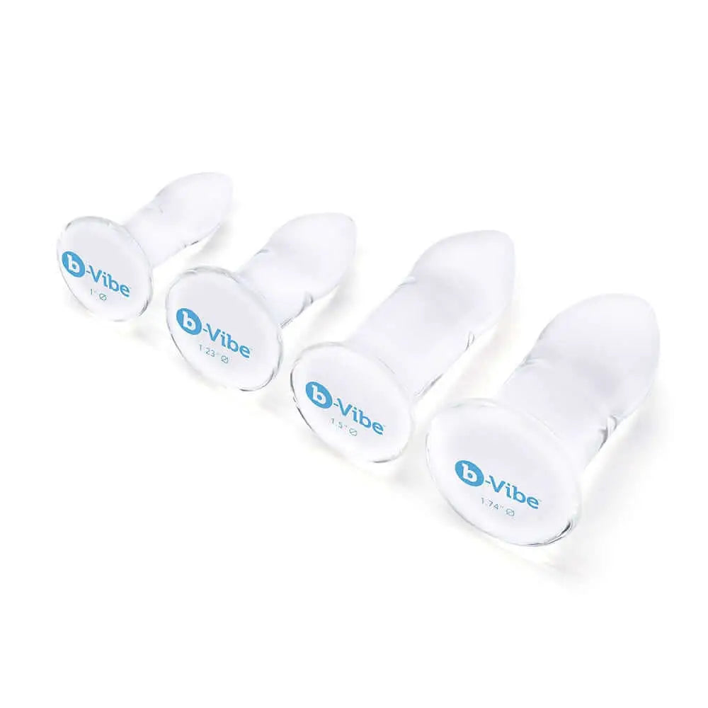 B - Vibe™ 4 - Piece Glass Anal Dilators Set - Rolik®