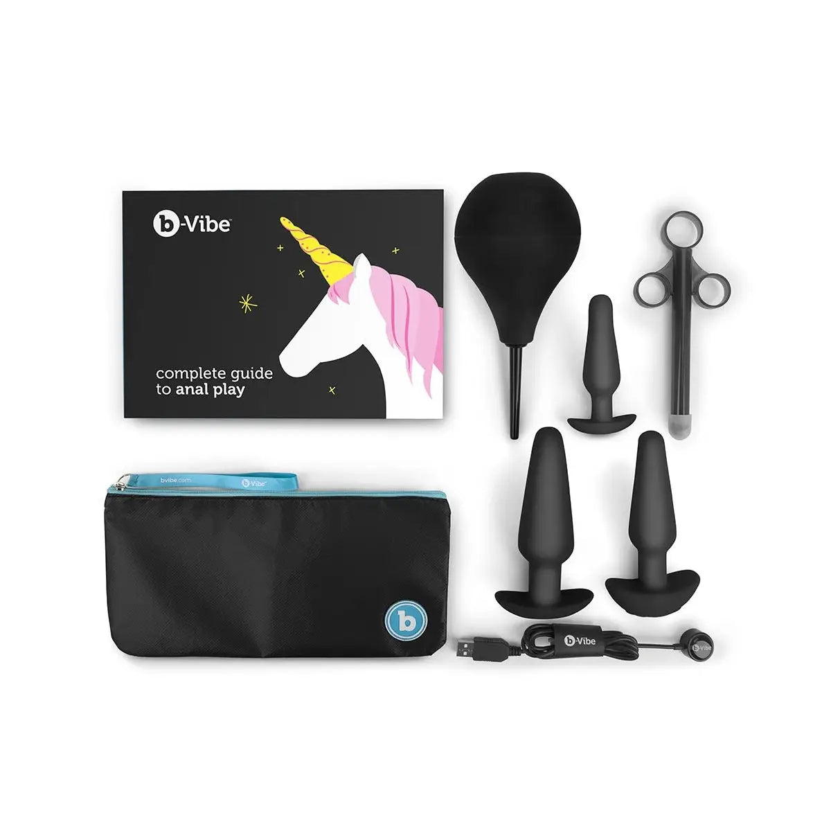 B-Vibe™ B-Vibe 7-Piece Anal Training & Education Set - Complete Beginner to Advanced Kit Black