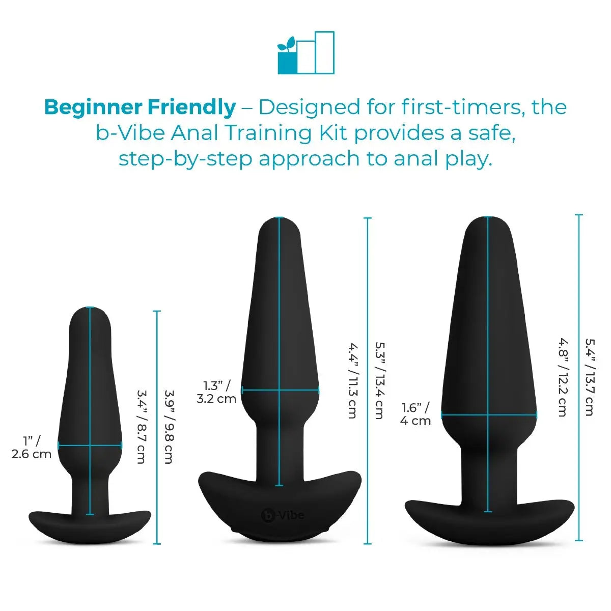 B-Vibe™ B-Vibe 7-Piece Anal Training & Education Set - Complete Beginner to Advanced Kit