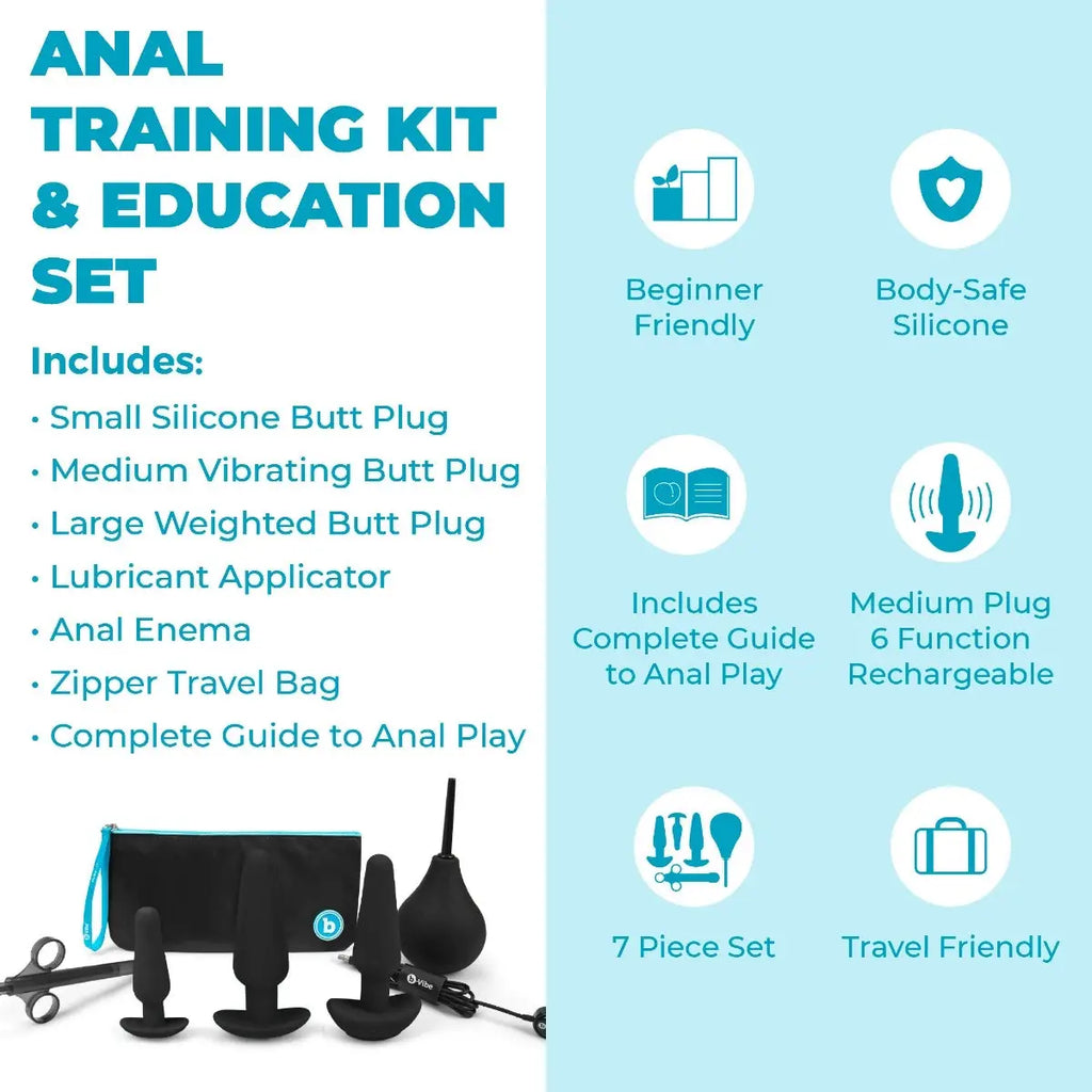 B-Vibe™ B-Vibe 7-Piece Anal Training & Education Set - Complete Beginner to Advanced Kit
