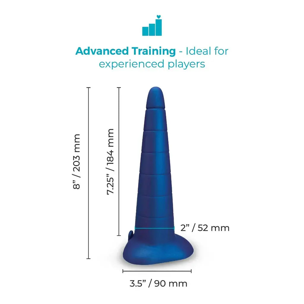 B-Vibe™ 8’’ Anal Stretcher Training Cone Blue