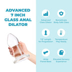 B-Vibe™ b-Vibe Advanced Glass Anal Dilator – 7.5’’ | Temperature Play & Deep Sensation