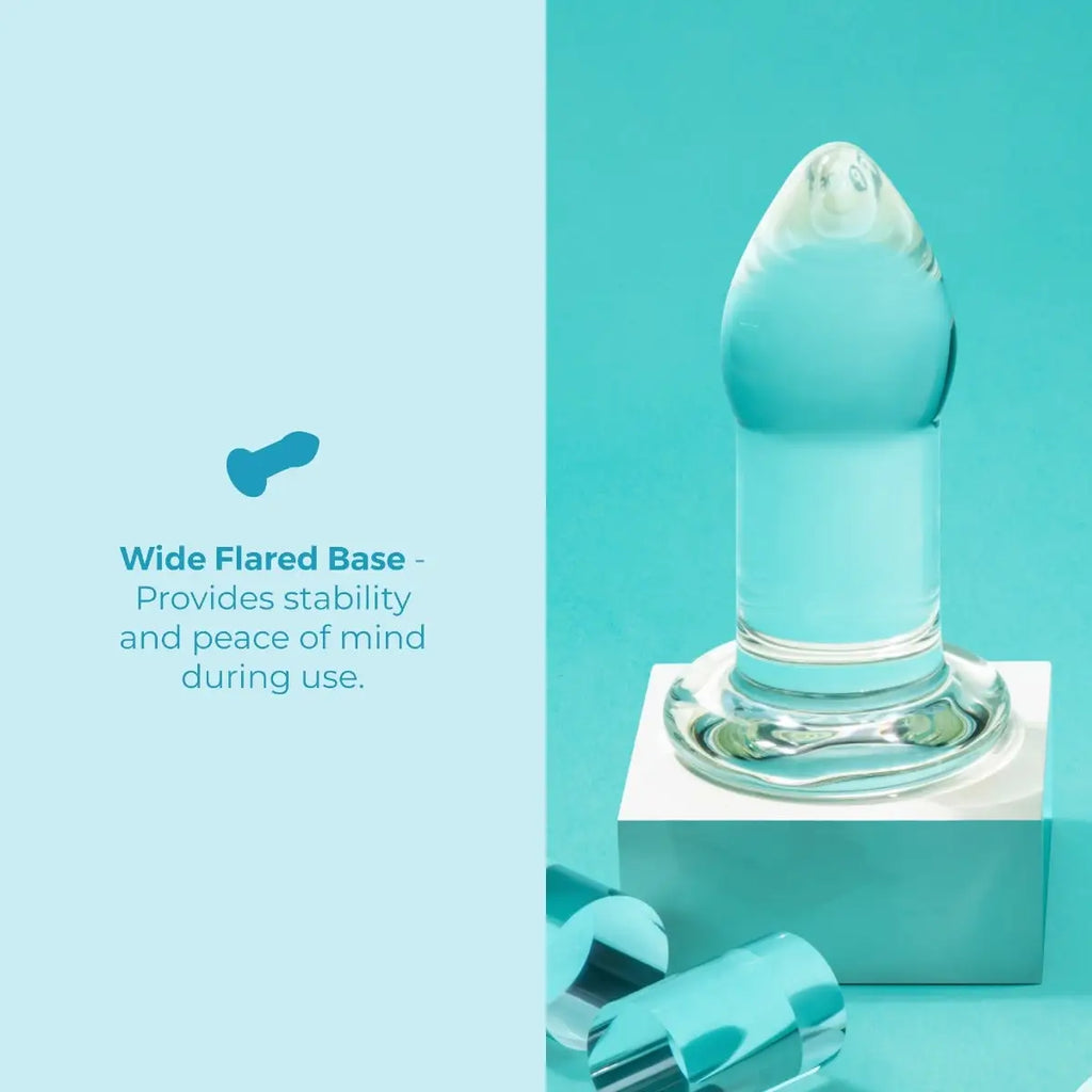 B-Vibe™ b-Vibe Advanced Glass Anal Dilator – 7.5’’ | Temperature Play & Deep Sensation