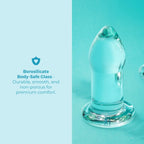 B-Vibe™ b-Vibe Advanced Glass Anal Dilator – 7.5’’ | Temperature Play & Deep Sensation