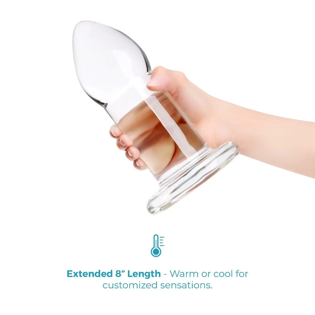 B-Vibe™ b-Vibe Advanced Glass Anal Dilator – 8’’ | Maximum Fullness & Temperature Play