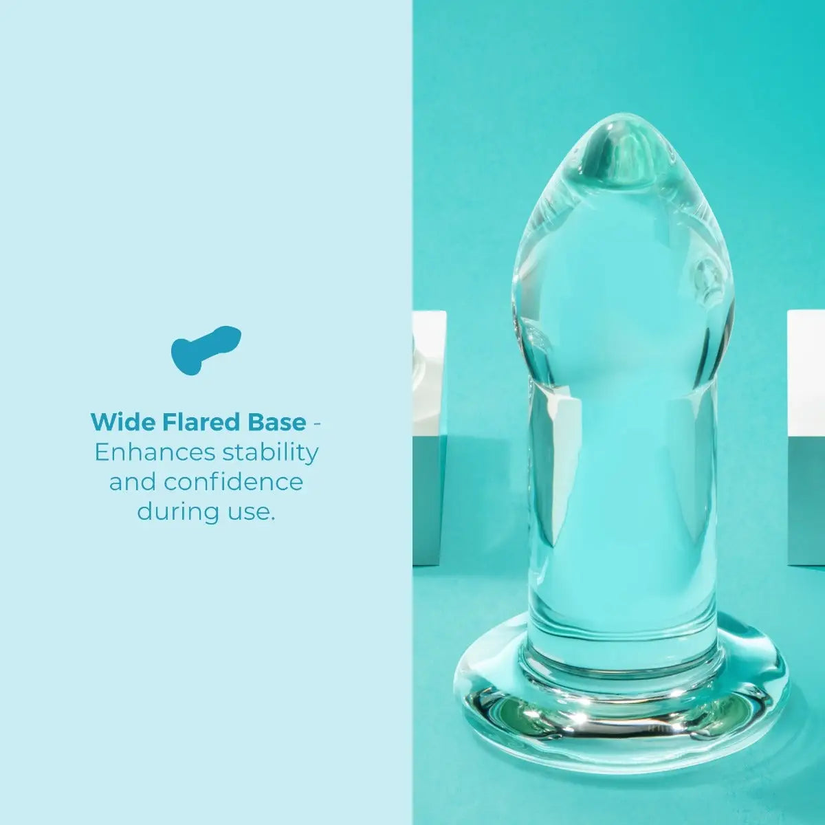 B-Vibe™ b-Vibe Advanced Glass Anal Dilator – 8’’ | Maximum Fullness & Temperature Play