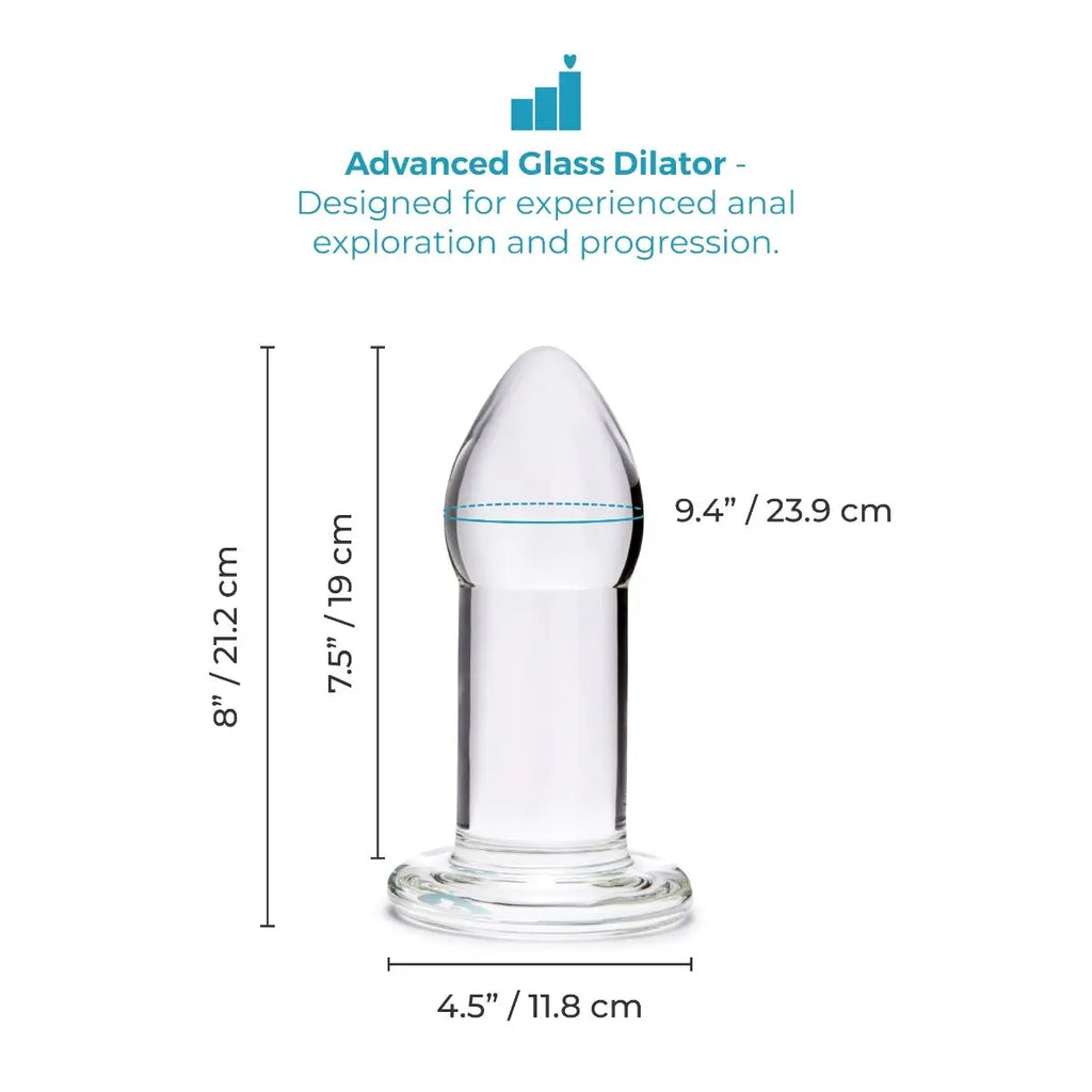 B-Vibe™ b-Vibe Advanced Glass Anal Dilator – 8’’ | Maximum Fullness & Temperature Play