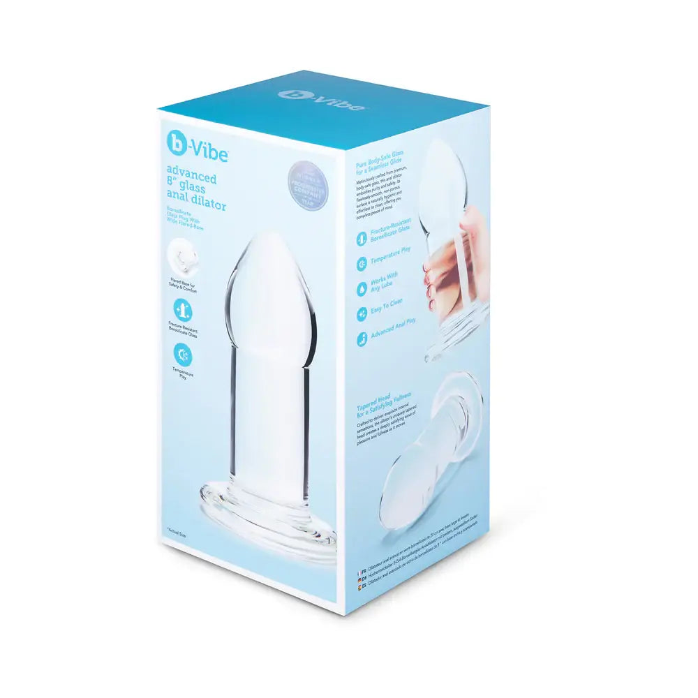 B-Vibe™ b-Vibe Advanced Glass Anal Dilator – 8’’ | Maximum Fullness & Temperature Play